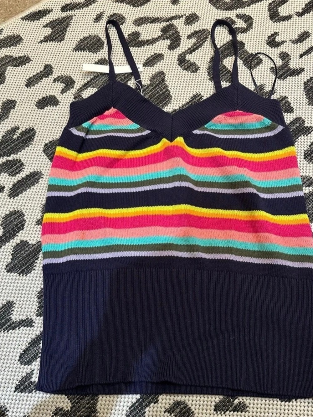 Trina Turk Nainari Camisole Striped Purple & Pink Medium NWT